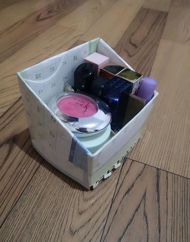 旧物改造自制化妆品收纳盒