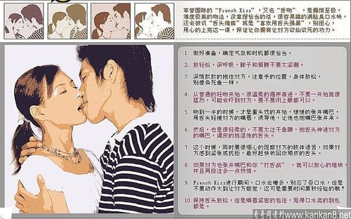 男人最喜欢的六种接吻方式