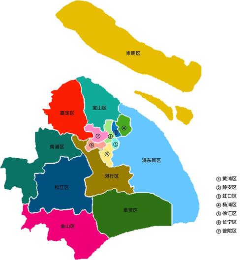 上海市几个区的相关图片